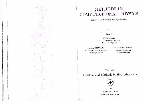 خرید و دانلود نسخه کامل کتاب Methods in Computational Physics. Fundamental Methods in Hydrodynamics