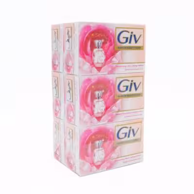 صابون جیو Giv صورتی مدل GIV Beauty Soap pink رایحه ادکلنی بسته 4 عددی