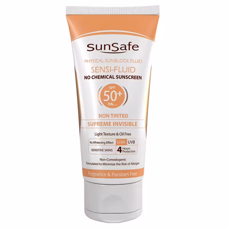 سان سیف-فلوئید ضد افتاب فاقد چربی SPF50 بی رنگ