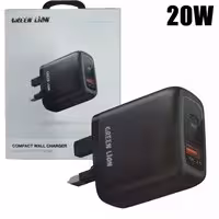 آداپتور شارژر 3پین و 2پورت 1پورتPD و 1پورت Green Lion 20w USB