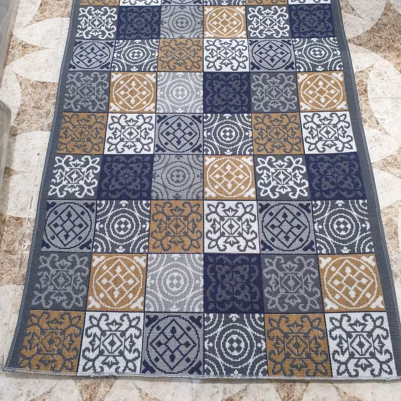 کناره گلیم ماشینی کاشان طرح شایان سایز2،5در2(هزینه ارسال باخریداروپس کرایه میباشد)