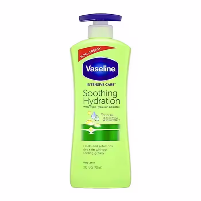 لوسیون بدن وازلین Vaseline مدل Soothing hydrating حجم 725ml