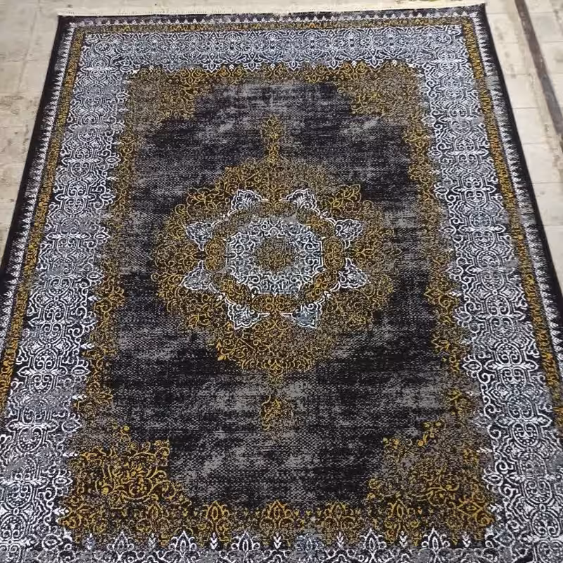 فرش ماشینی 12متری جدیدکاشان تراکم 700 نقشه مهبدسرمه ایی(ارسال رایگان)