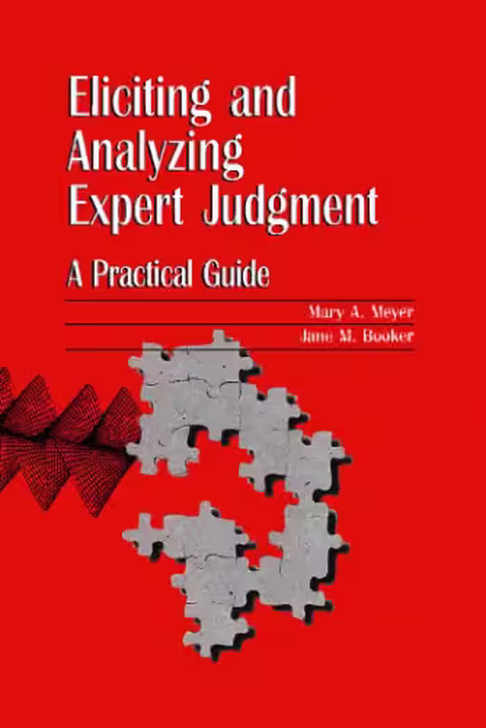 خرید و دانلود نسخه کامل کتاب Eliciting and analyzing expert judgment: a practical guide