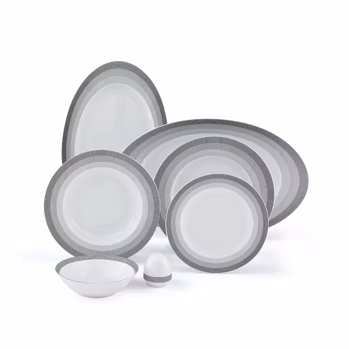 سرویس 28 پارچه 6 نفره طرح سیلورلاینر