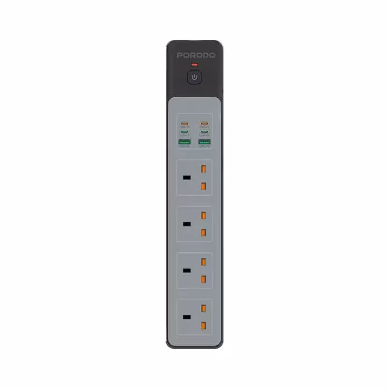محافظ شوک الکتریکی و چند راهی برق مدل PD-FWCHO45-BK-65W | کالا مکس