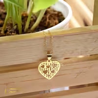 آویز گردنبند جواهری میکا طرح قلب فانتزی طلا 18 عیار کد 06103820100
