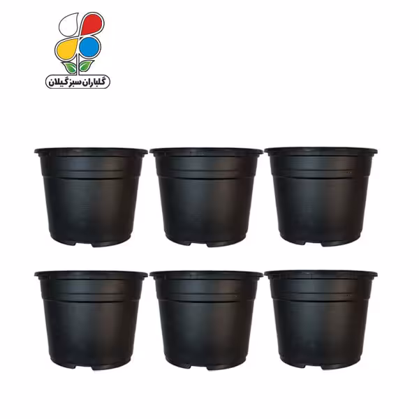 گلدان کشاورزی ژله ای 12 سانتیمتری بسته 6 عددی مشکی
