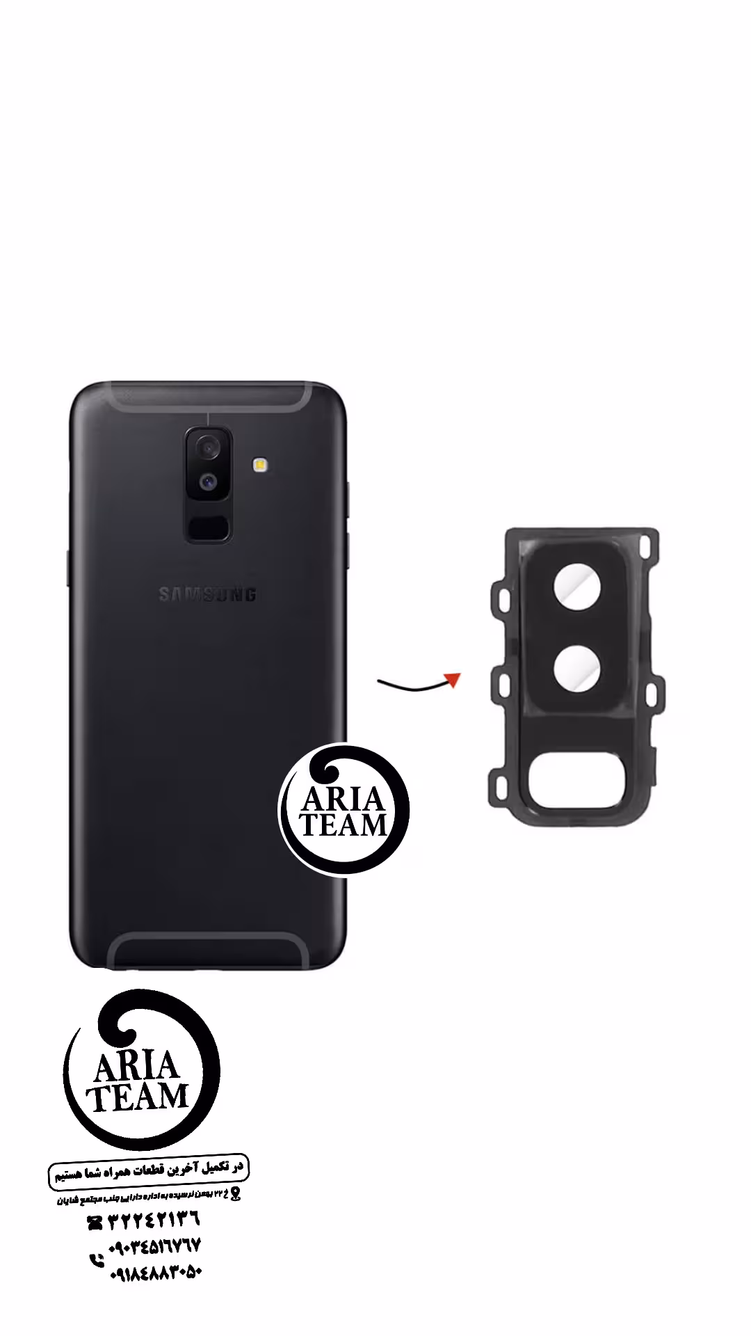 لنز دوربین سامسونگ A6 plus