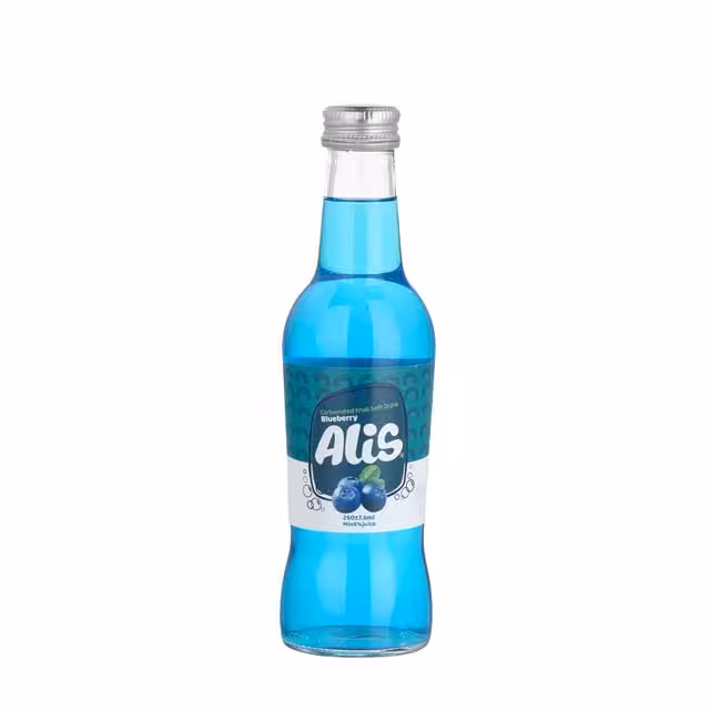نوشیدنی گازدار با طعم بلوبری عالیس 250 میلی لیتری