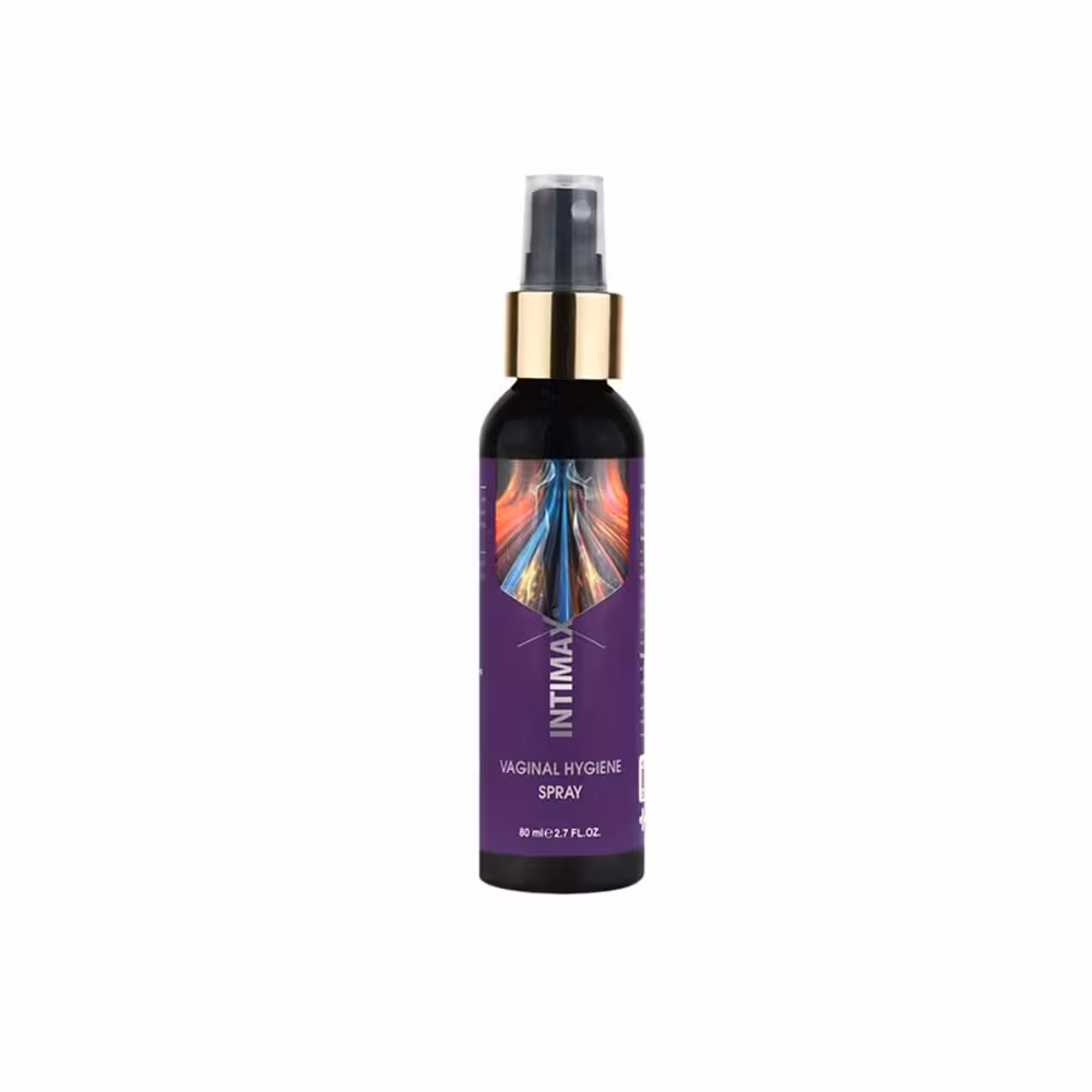 اسپری خوشبو کننده بهداشتی واژینال ( عطر بیکینی ) اینتی مکس رایحه ایفوریا (بنفش) حجم 80ml