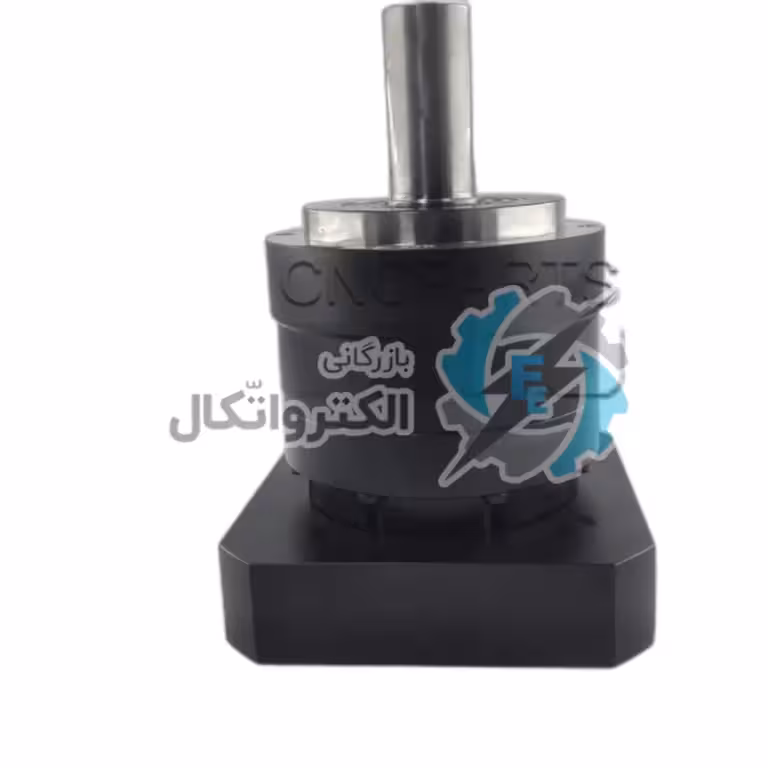 گیربکس خورشیدی سرووموتور HQM اچ کیو ام مدل SE155-15-42 سایز 155 نسبت 1 به 15 شفت ورودی 42 شفت خروجی 40 فلنج گرد مناسب 7.5 کیلووات 1500 دور (گیربکس سیاره ای)