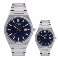 ست ساعت مچی عقربه‌ای کوارتز زنانه و مردانه کرست مدل 6247-6248