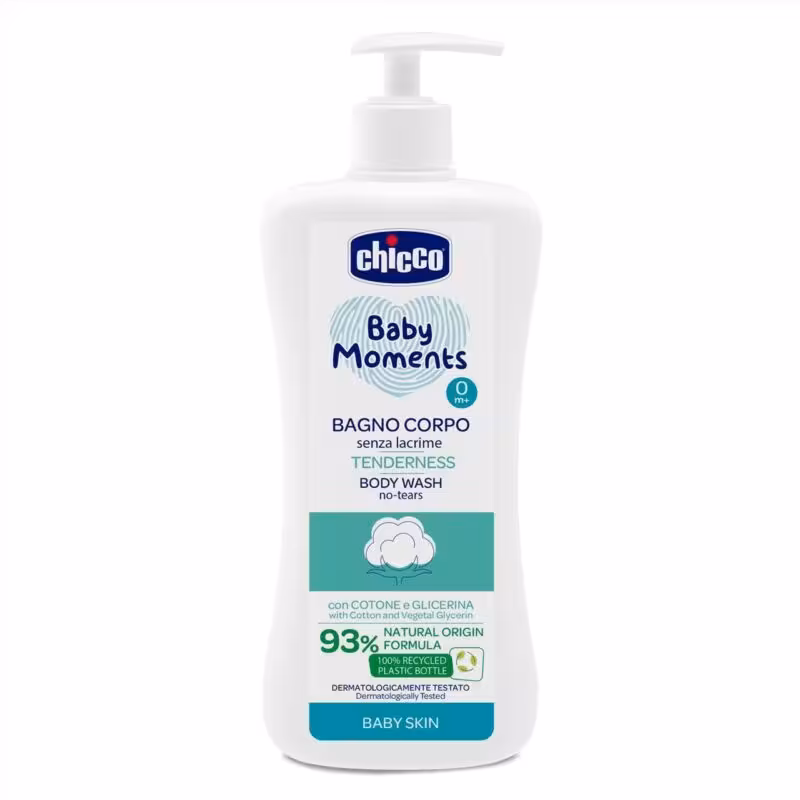 شامپو بدن کودک چیکو Moments Baby Chicco مدل TENDERNESS اصل ایتالیا 500 میل