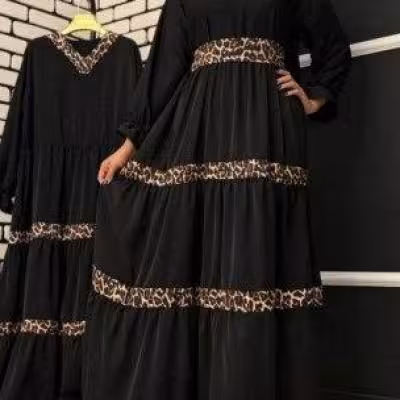 پیراهن ساحلی زنانه کرپ مدل پیراهن ساحلی عروسکی زنانه جنس الیزه چین دار پیراهن بلند