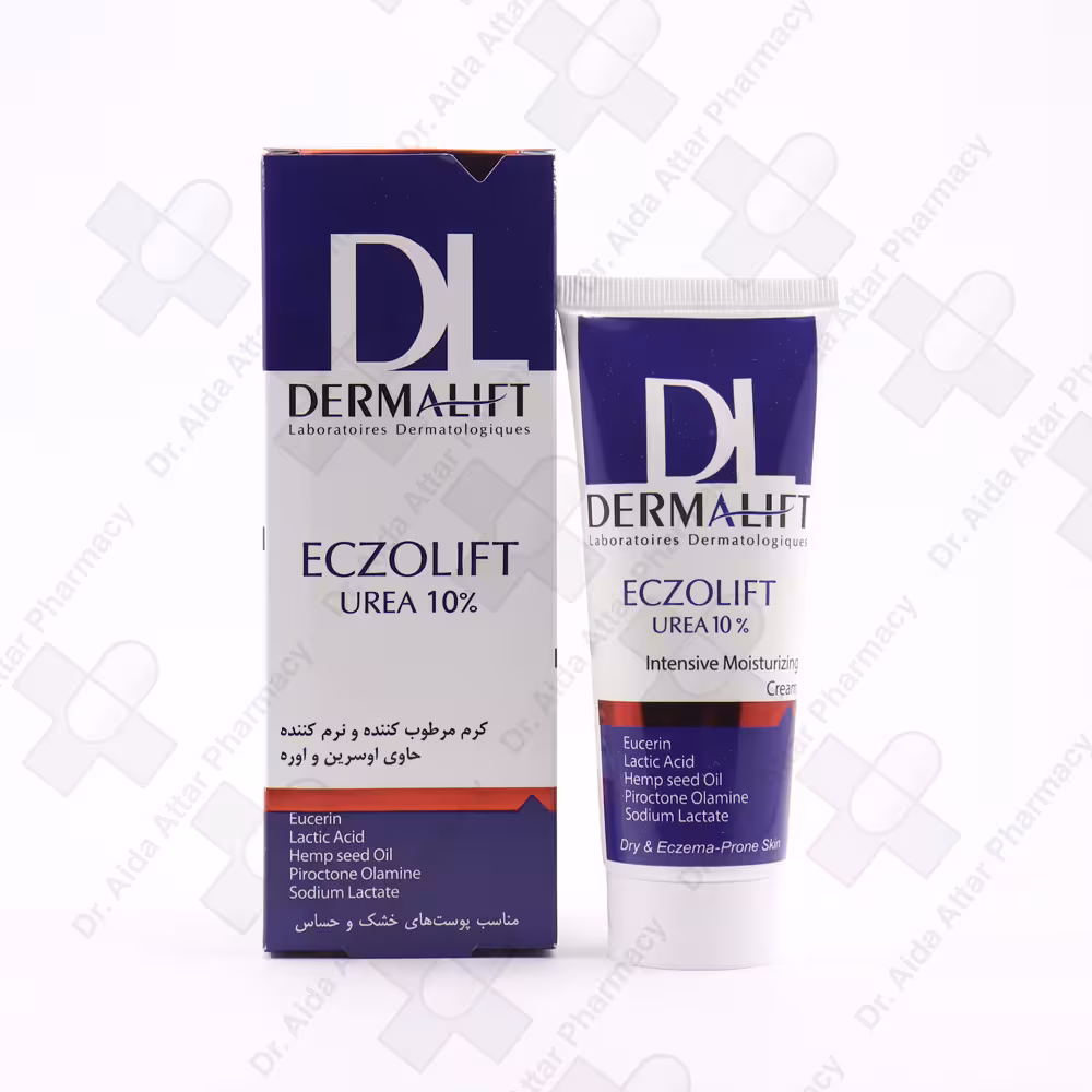 کرم مرطوب کننده و نرم کننده حاوی اوره 10 درصد درمالیفت مناسب پوست خشک و آتوپیک 75 میلی لیتر