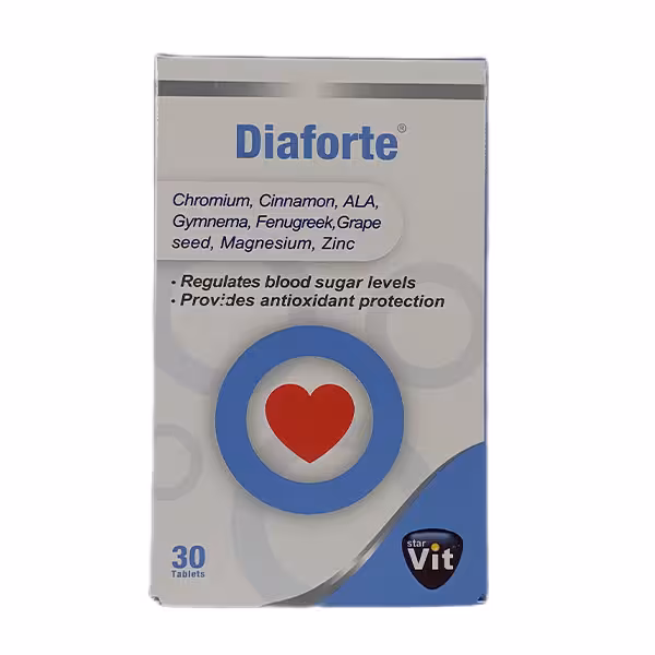 استار ویت دیافورت قرص مکمل دیابتی ها 30 عددی - داروکاو