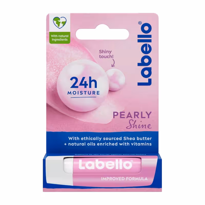 بالم لب حاوی ضد آفتاب شاین لابلو Labello مدل Pearly Shine
