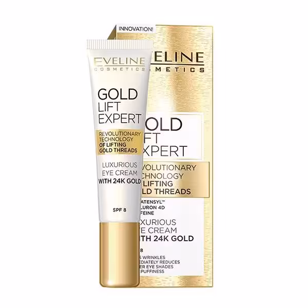 کرم لیفتینگ دورچشم اولاین (EVELINE-gold lift eye cream)