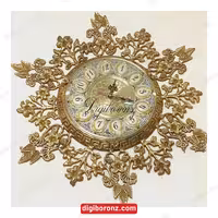 ساعت برنجی برنزی مدل گل ریز دور برگی