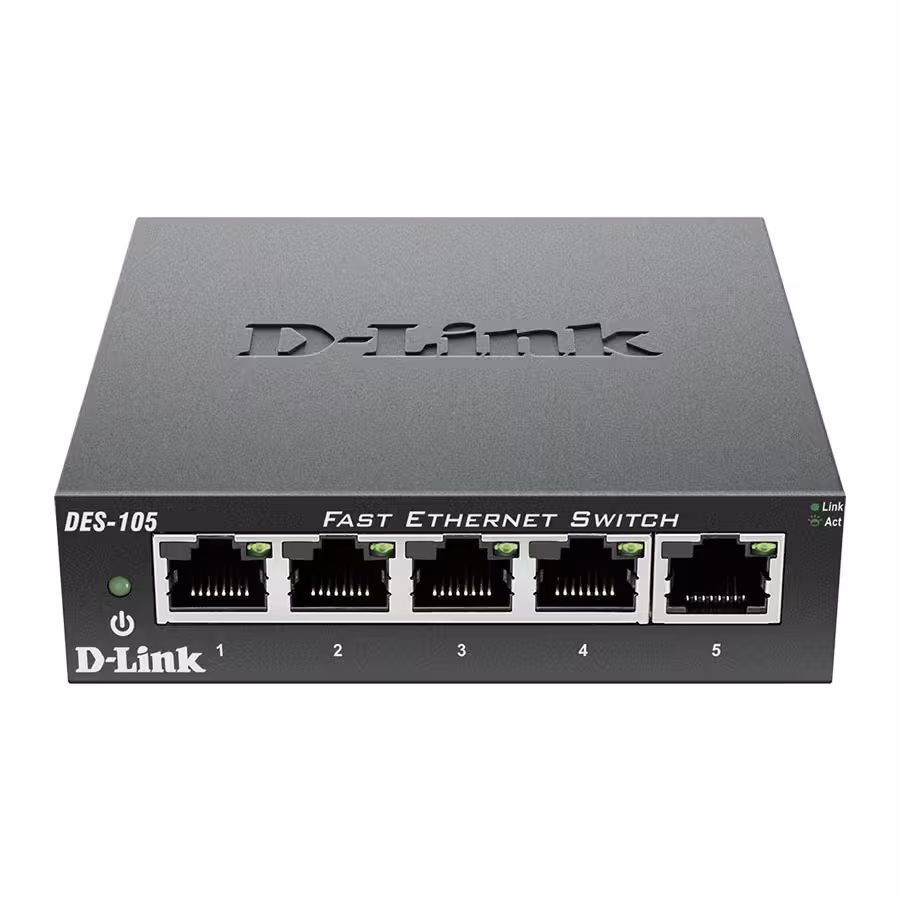 قیمت و خرید سوییچ 5 پورت مگابیت و دسکتاپ دی لینک مدل DES-105 | یاس ارتباط