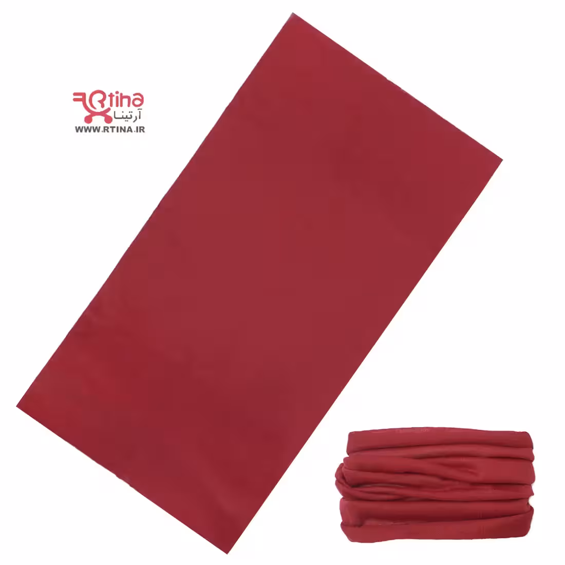 اسکارف طرح ساده زرشکی پسرانه و دخترانه