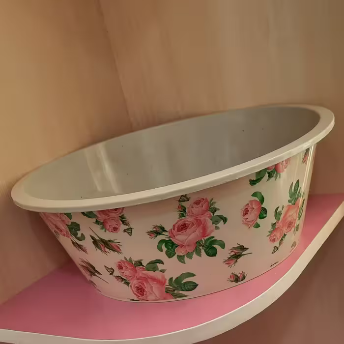 لگن پلاستیکی طرح گل رز