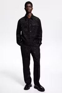 کت مردانه ژاکت پیراهن مخلوط پشمی مناسب H&M