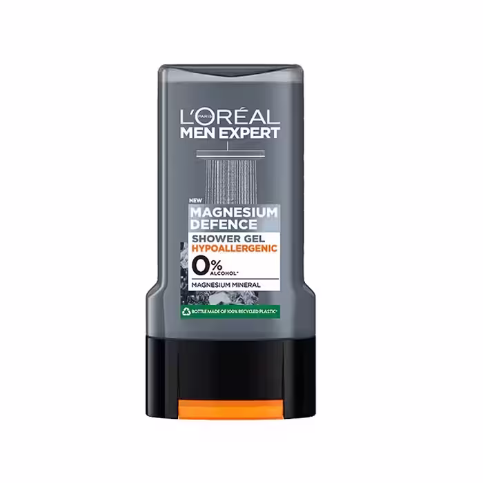 ژل شستشو مردانه لورال Magnesium Defence Hypoallergenic حجم 300 میل