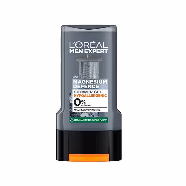 ژل شستشو مردانه لورال Magnesium Defence Hypoallergenic حجم 300 میل