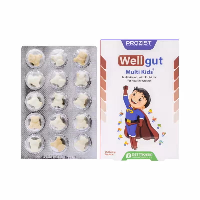 قرص ول گات مولتی کیدز زیست تخمیر – پروبیوتیک و مولتی ویتامین کودکان