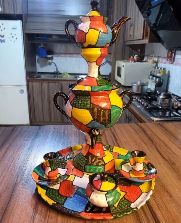 سرویس سماور سفالی کد 10614