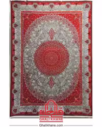 فرش تهران کلکسیون آوانگارد 1200 شانه طرح خورشید دودی لاکی طوسی