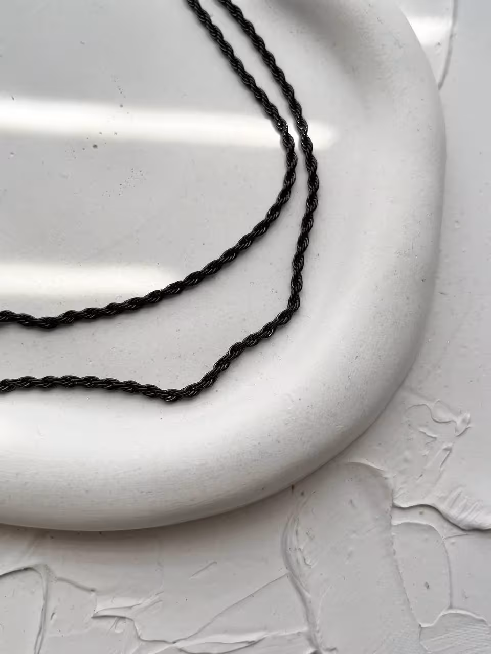 گردنبند زنانه و مردانه مدل طنابی در رنگبندی طلایی نقره ای مشکی