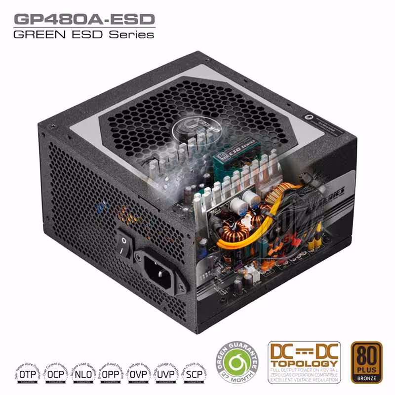 GREEN GP480A-ESDمنبع تغذیه گرین مدل