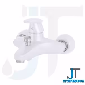 شیر حمام اهرمی سفید کروم آریانا (مدل پردیس)