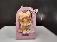 باکس چوبی کادویی عروسک روسی دختر کلاه بافتنی