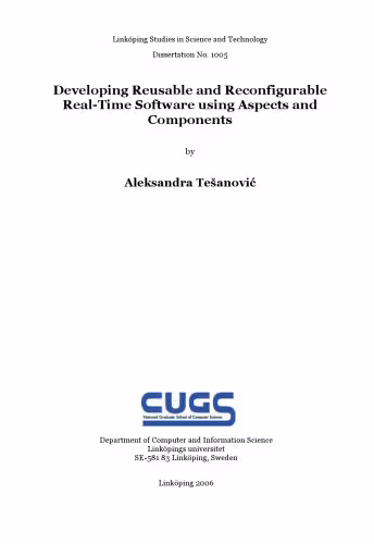 خرید و دانلود نسخه کامل کتاب Developing reusable and reconfigurable real-time software using aspects and components