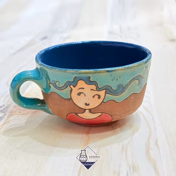 کاپ لته خوری رنگین گلس طرح دوازده
