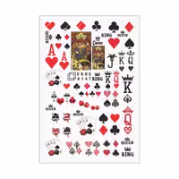 برچسب تزئینی لنز ناخن مدل Card game کد 147