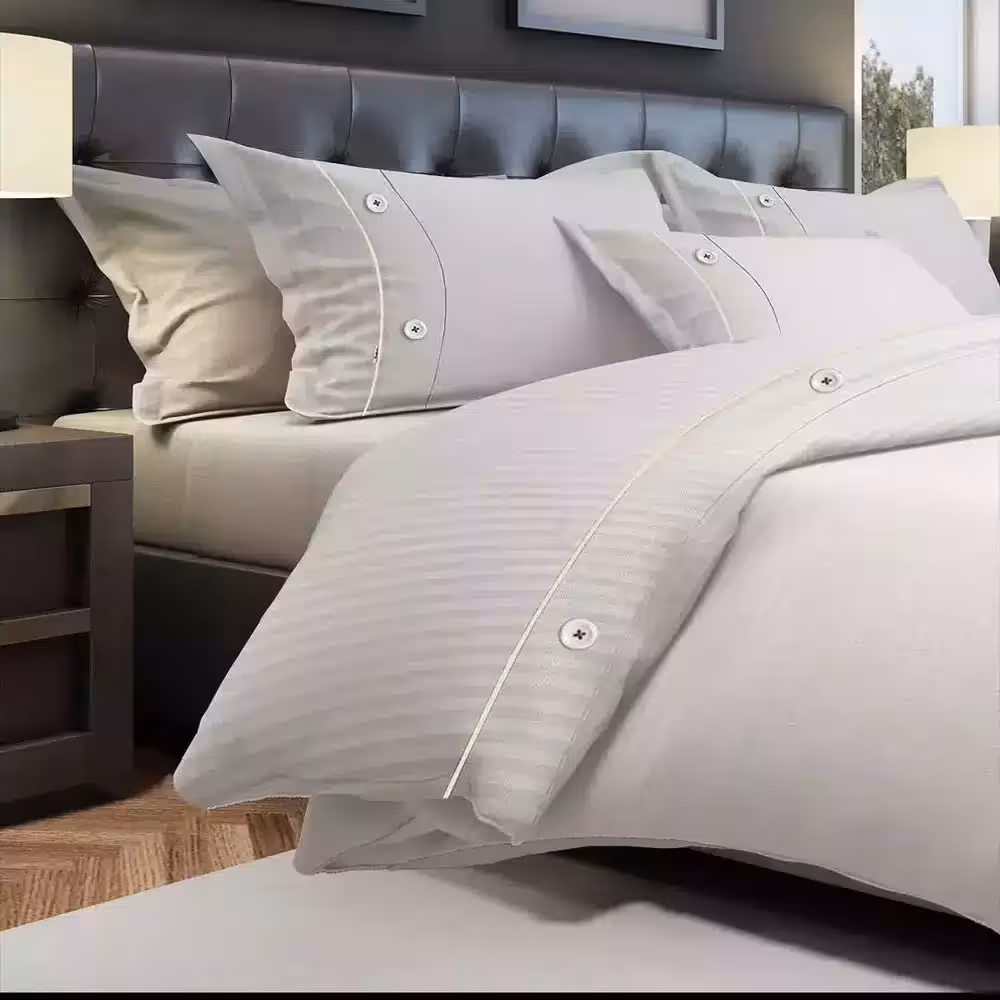 سرویس روتختی دونفره مدل هتلی کتان 6 تیکه سایز 160 در 200 سانتیمتر