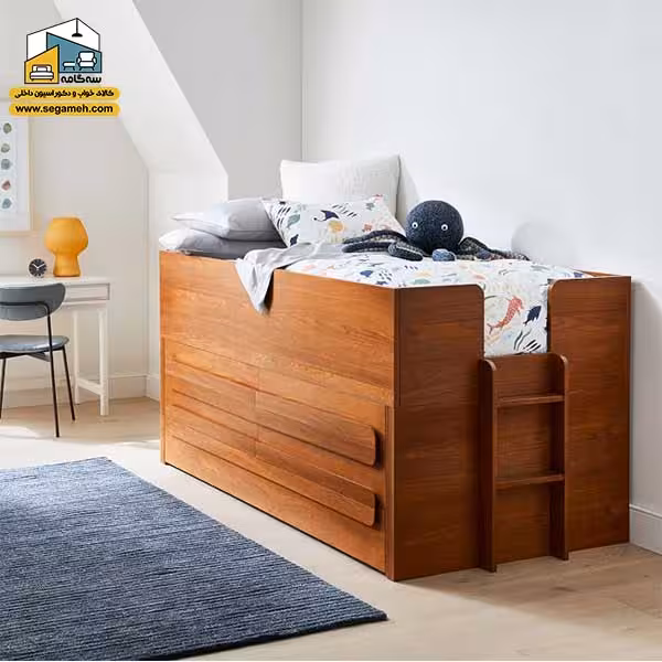 تخت خواب نوجوان مدل BTP12 - فروشگاه سه گامه