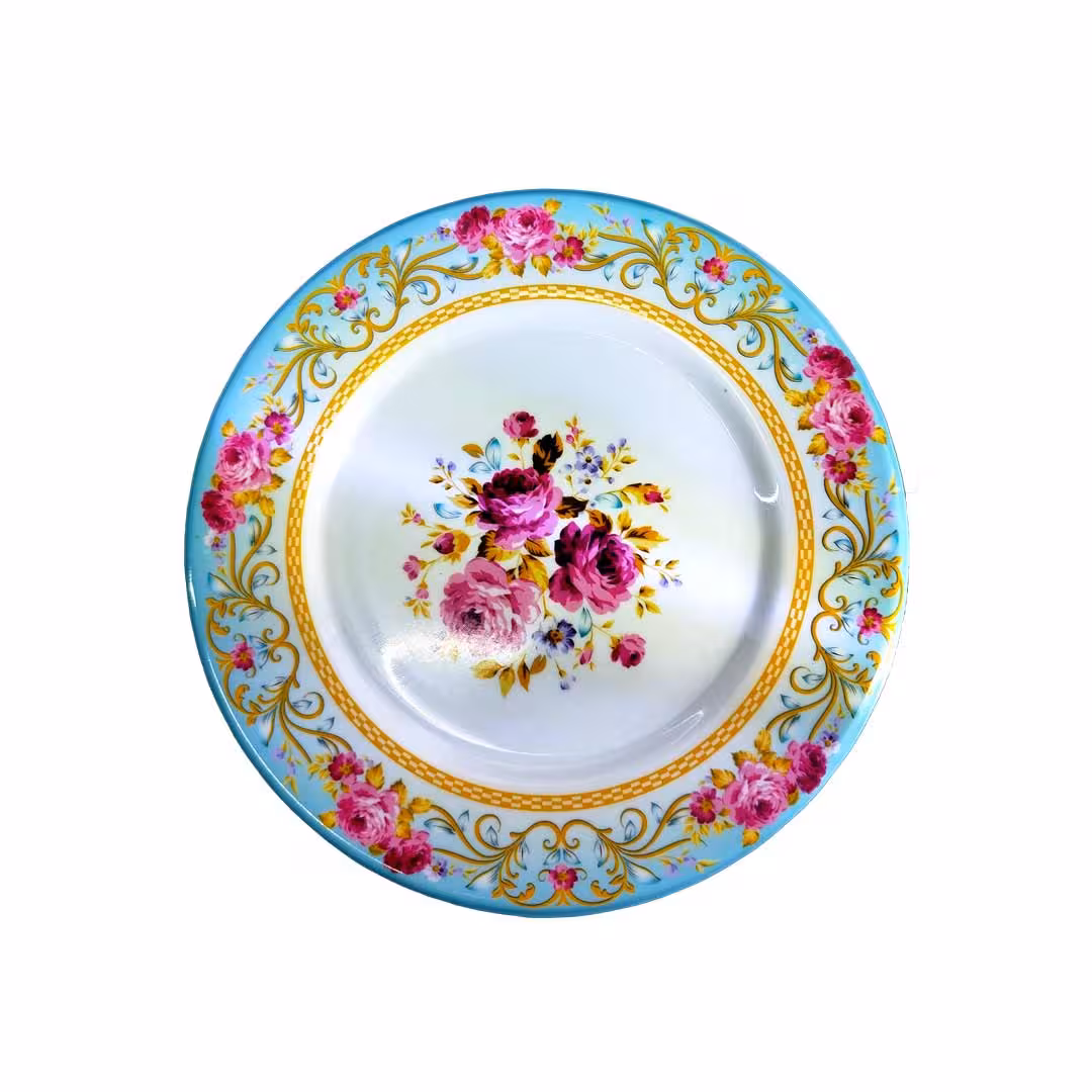 بشقاب میوه خوری ملامین فیروزه ای