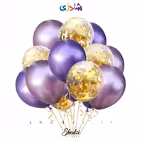 پک 15عددی یاسی بنفش طلایی