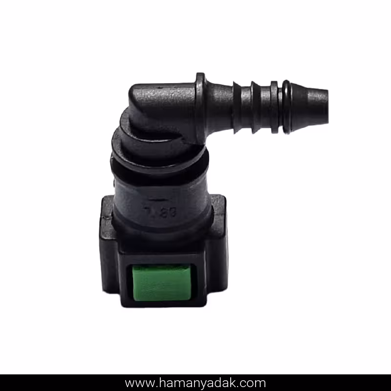 سوکت صافی بنزین 90 درجه سبز برند  BBZ (کد 120)