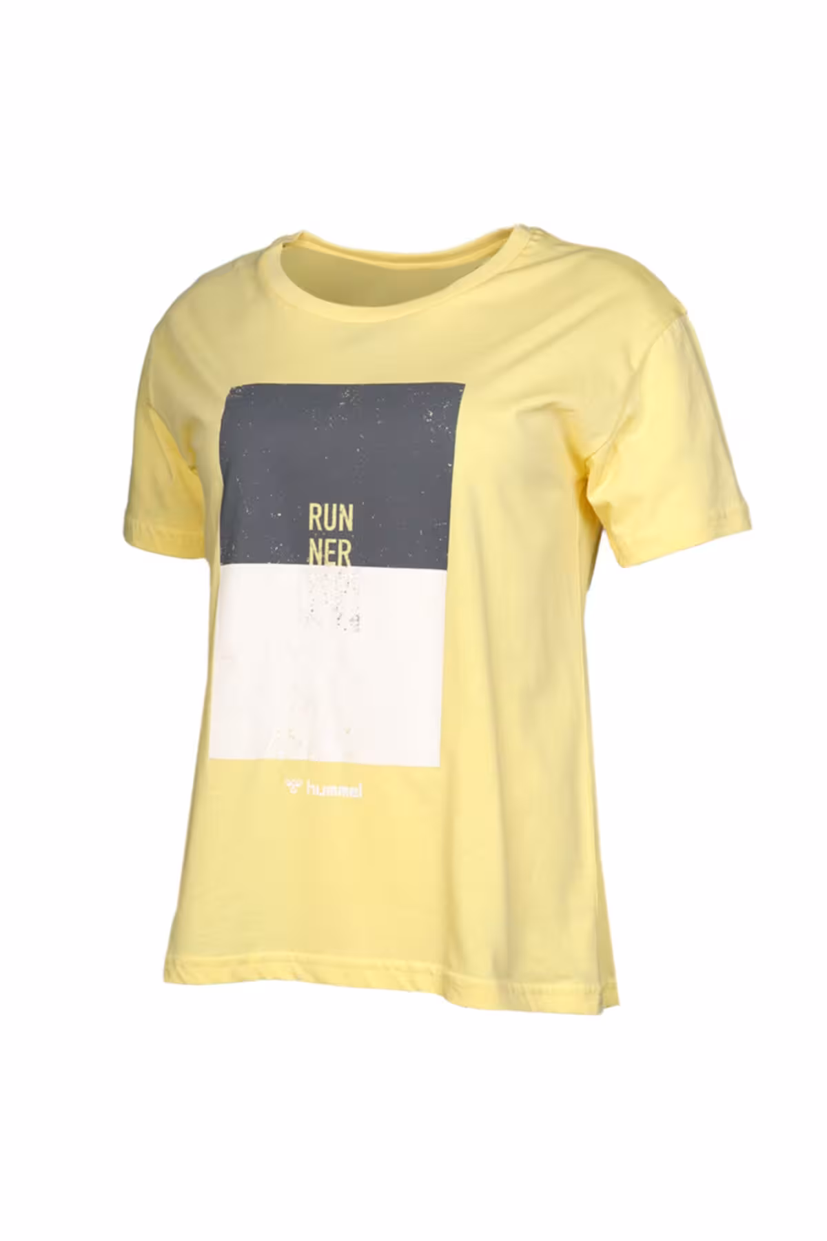 تی شرت ورزشی زرد زنانه آستین کوتاه ines t shirt hummel