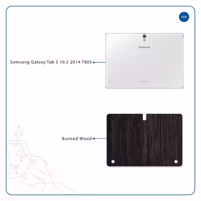 برچسب پوششی ماهوت مدل Burned Wood مناسب برای تبلت سامسونگ Galaxy Tab S 10.5 2014 T805