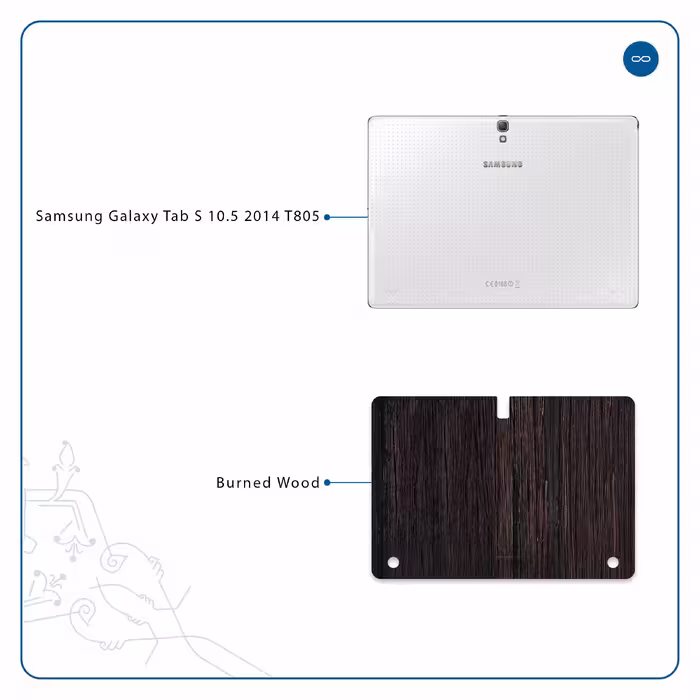 برچسب پوششی ماهوت مدل Burned Wood مناسب برای تبلت سامسونگ Galaxy Tab S 10.5 2014 T805