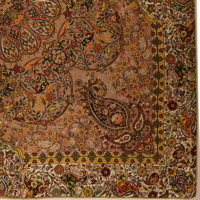 رومیزی ترمه نگین خاتم یزد طرح افشاری کد NSK