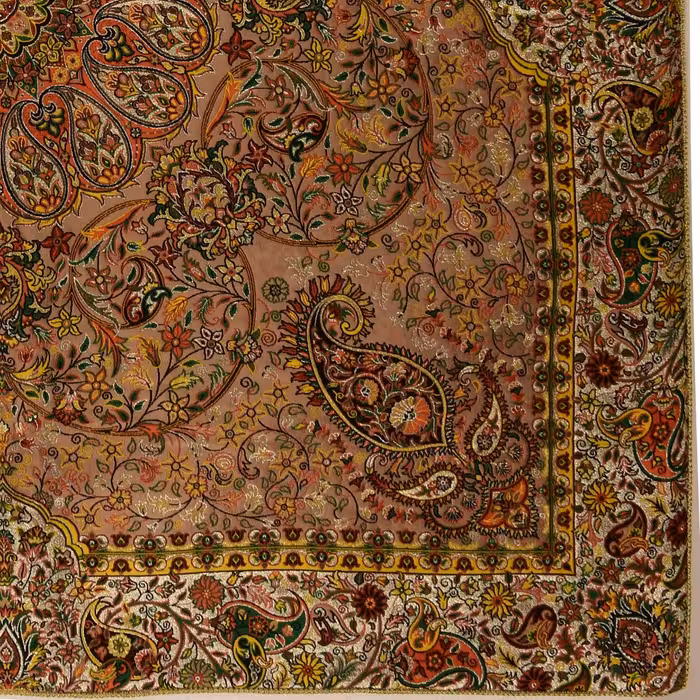 رومیزی ترمه نگین خاتم یزد طرح افشاری کد NSK